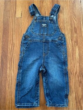 OshKosh B'gosh Dark Blue Denim Overalls for Kids